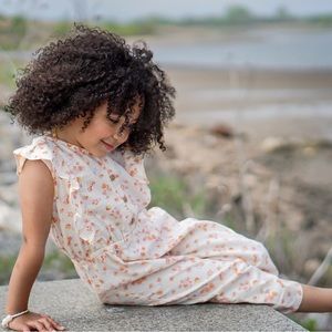 Peach Print Jumpsuit